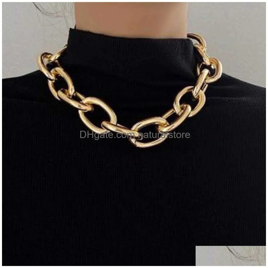 Pendant Necklaces Cloace Boho Choker Necklace Gold Cuban Link Necklaces Chain Fashion Jewelry For Women And Drop Delivery Jewelry Neck Dhktd