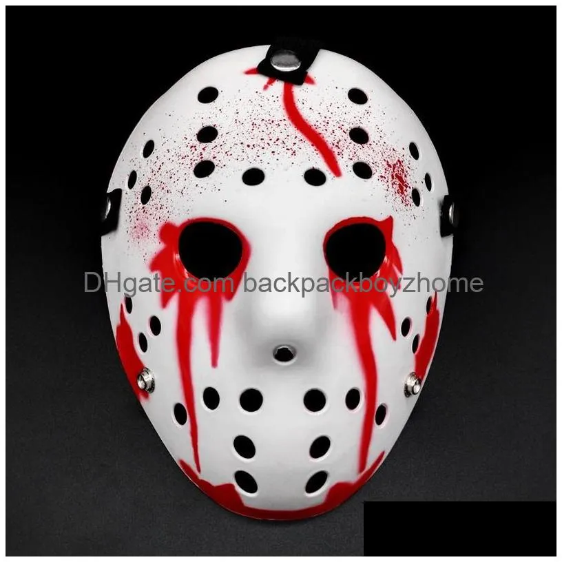 Party Masks 12 Style Fl Face Masquerade Masks Jason Cosplay Skl Vs Friday Horror Hockey Halloween Costume Scary Mask Festival Drop Del Dhplq