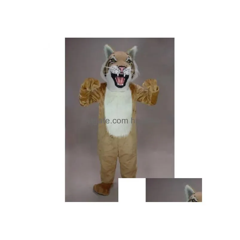 Mascot Halloween Bobcat Costumes Cartoon Character Adt Women Men Dress Carnival Unisex Adts Drop Delivery Apparel Dhm5A