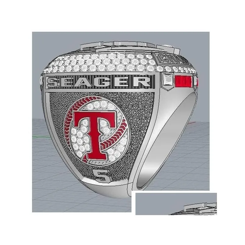 2022 2023 baseball rangers seager team champions championship ring with wooden display box souvenir men fan gift