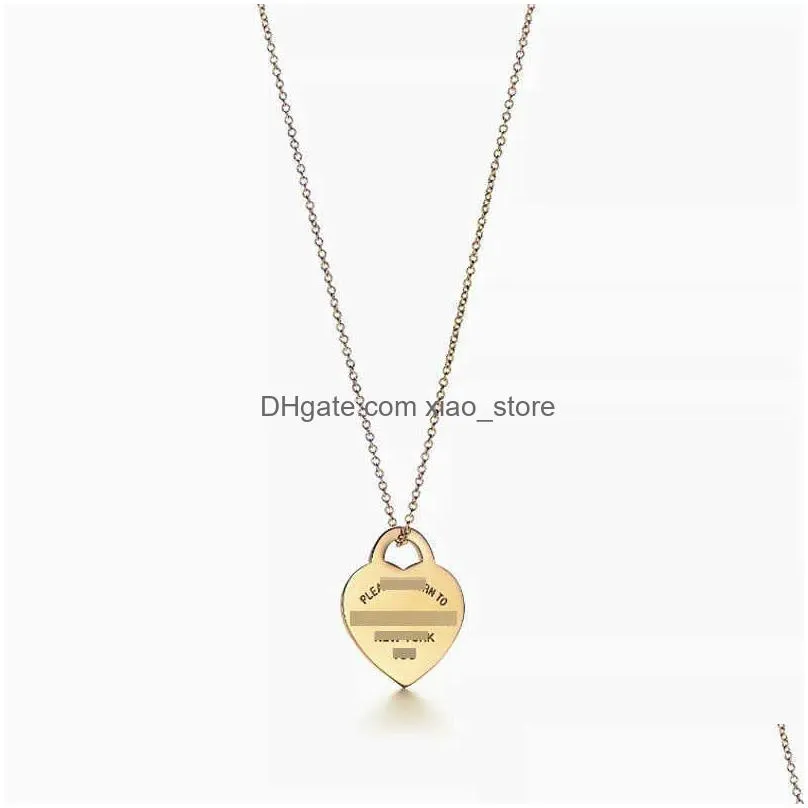 necklaces designers design fashion goes with everything classic home high s925 sterling silver double heart charm drop glue set diamond