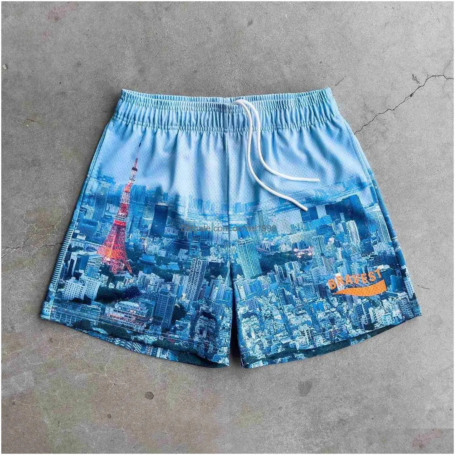 Men`S Shorts Mens Shorts Bravest Double Mesh Men Gym Basketball Running Y2K Male Sports Bodybuilding Clothing Studios Drop Delivery A Dh3Qt