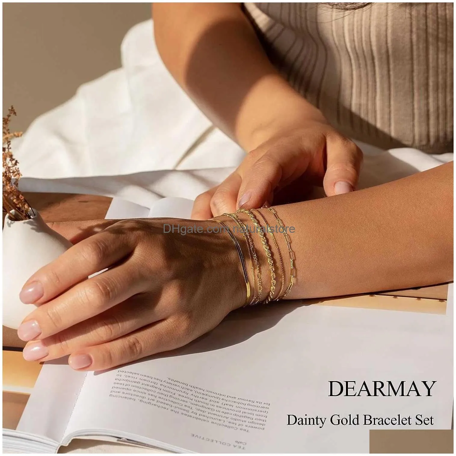 Pendant Necklaces Dearmay Gold Bracelets For Women Waterproof1 4Kr Ealg Oldj Ewelrys Etsf Orw Oment Rendyt Hind Aintys Tackablec Ubanl Dhnrd