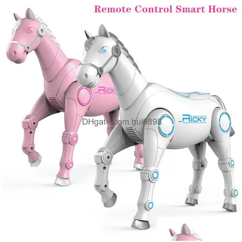 electricrc animals rc smart robot horse interactive remote control animal intelligent dialogue sing dance sound control pet electronic music toys