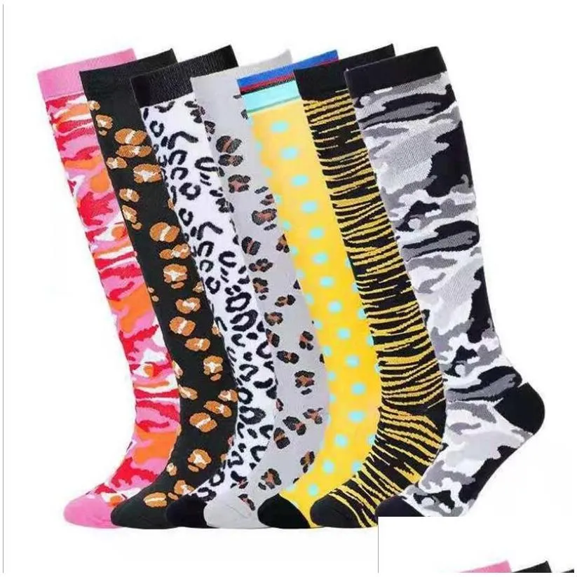 Kids Socks Compression Socks For Varicose Veins Womens Girls Men Funny Animal Cute Prints Uni Outdoor Running Cycling Nurses Drop Deli Dhbav