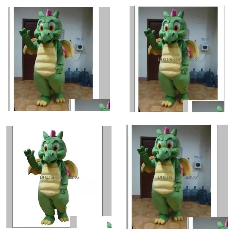 Mascot Halloween Green Dinosaur Costumes Cartoon Character Adt Women Men Dress Carnival Unisex Adts Drop Delivery Apparel Dhvg1