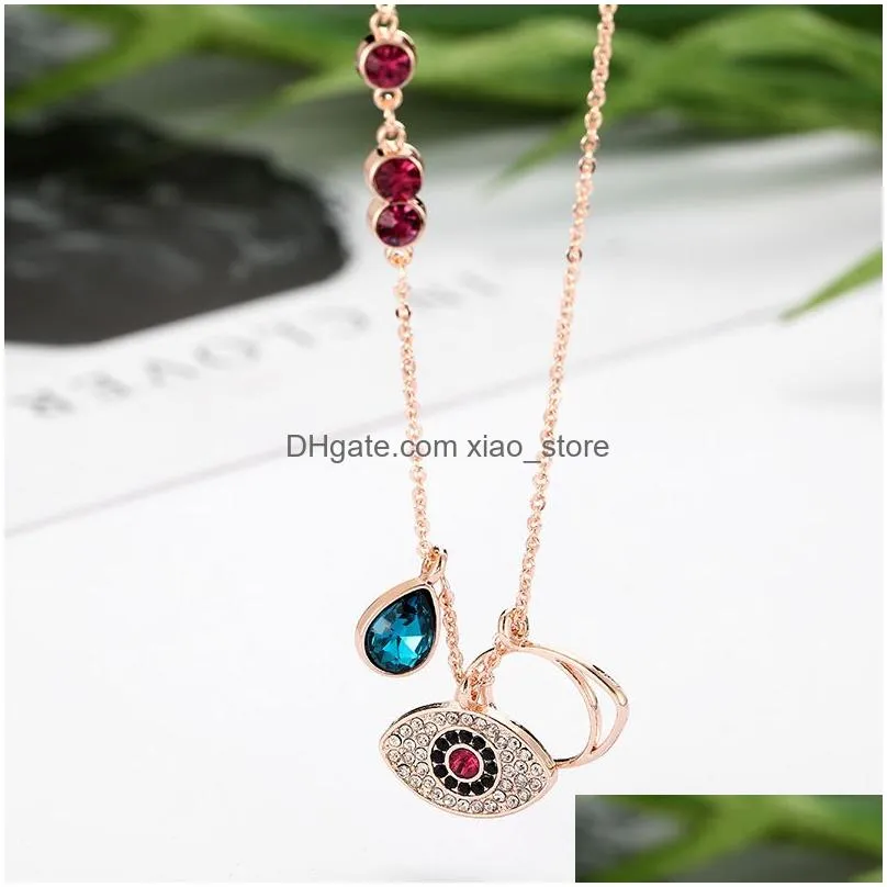 silver eye of the devil amulet pendant necklace turkey blue eyes choker statement necklace women girl present with gift