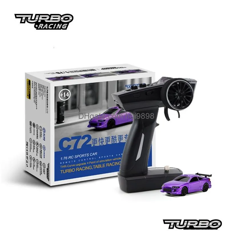 electricrc car turbo racing 1 76 c64 c73 c72 c71 c74 drift rc car with gyro radio full proportional remote control toys rtr kit 230613