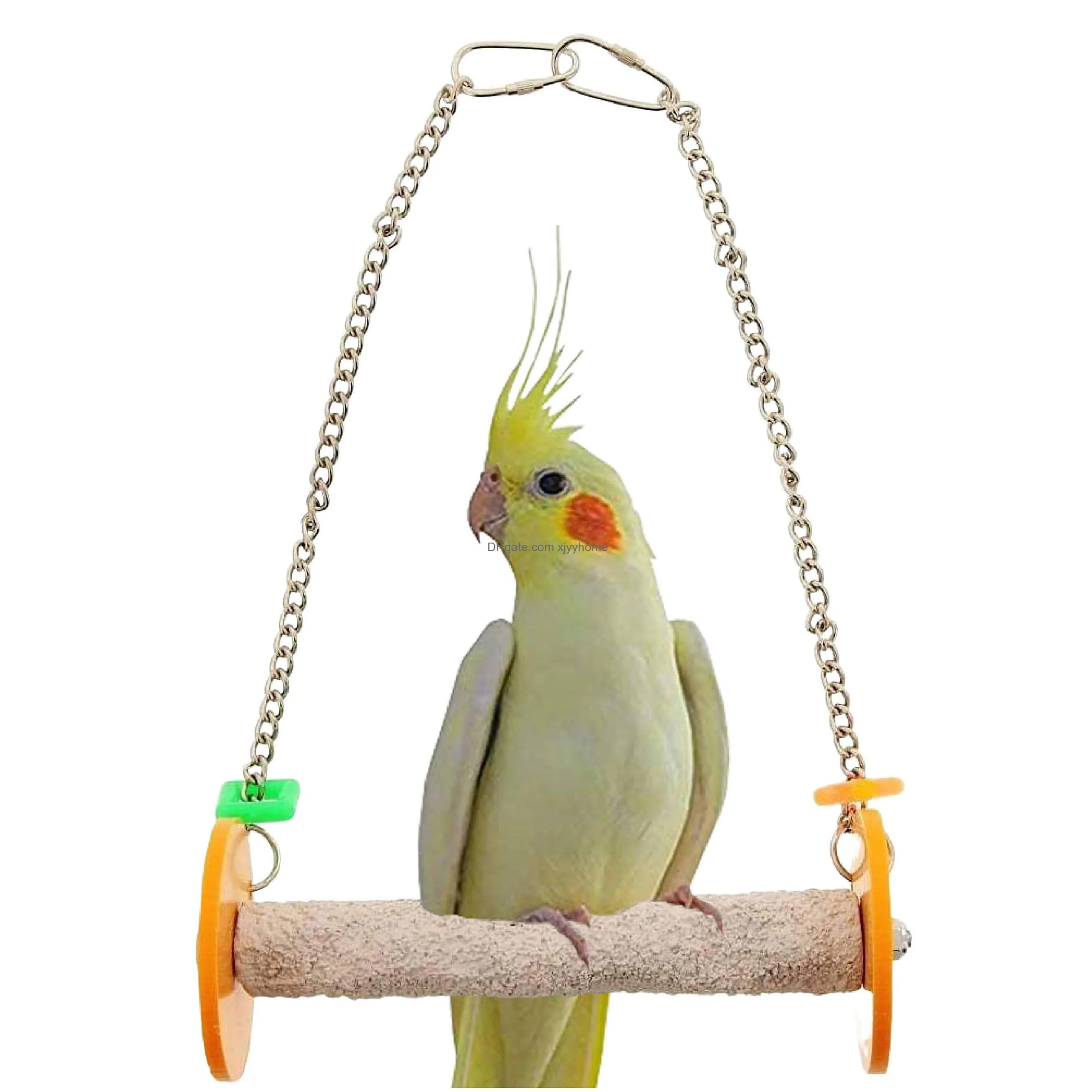 Other Pet Supplies Bird Roll Swing Stand Pumice Perch Toys Trims Nails And Beaks Safe Non-Toxic Cage Accessories For Small Large Birds Dhqlt