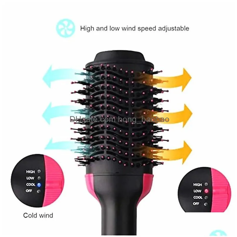 dryers one step air brush hair blowing dryer electric hairbrush hair straightening brush curling iron comb hair blower brush