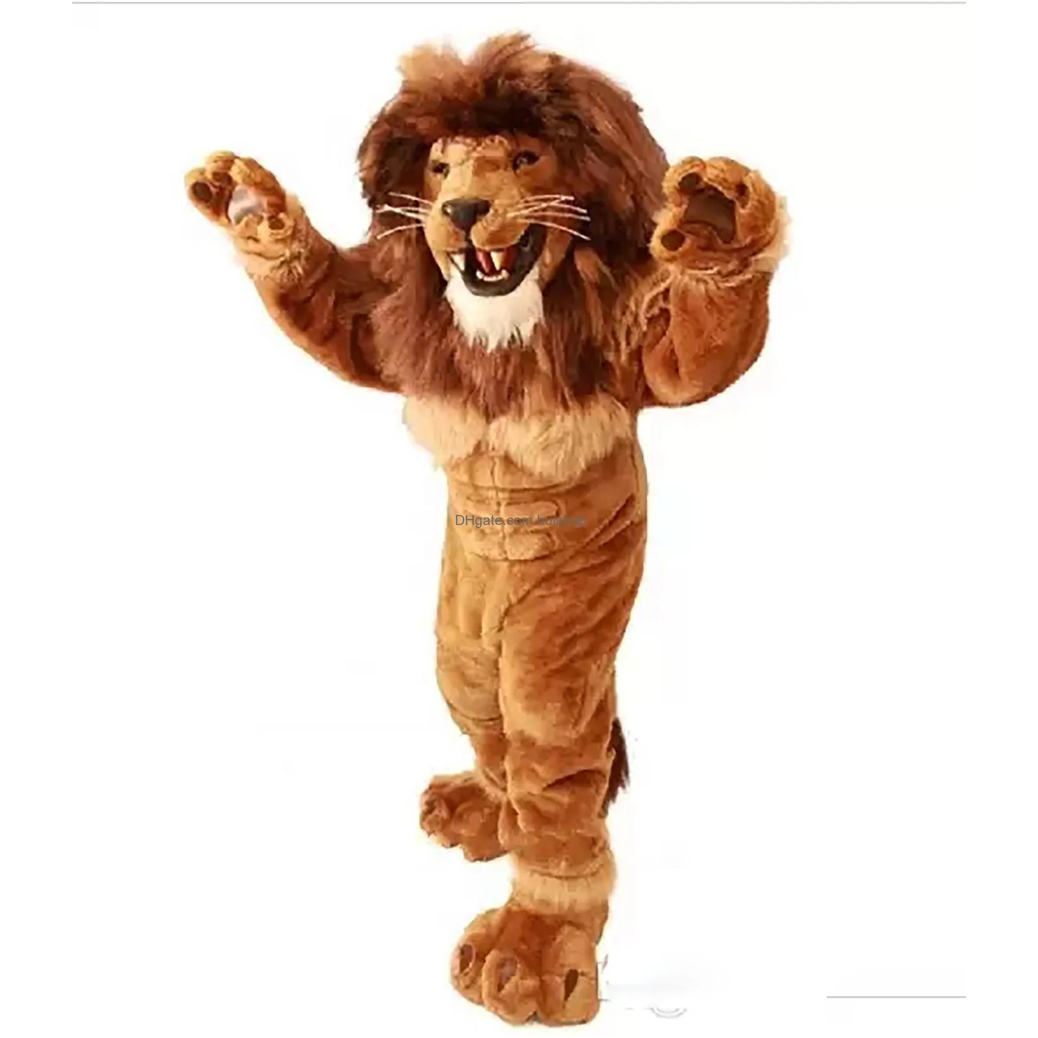 Mascot Friendly  Costume Adt Size Wild Animal Male King Carnival Party Drop Delivery Apparel Costumes Dhuk8