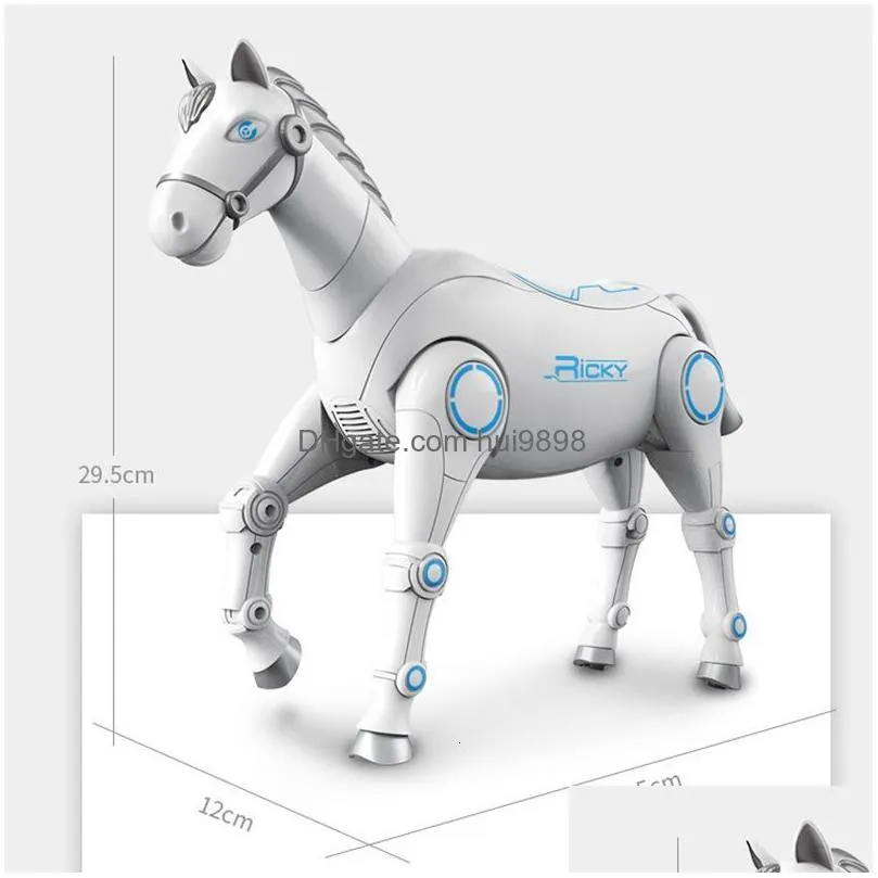 electricrc animals rc smart robot horse interactive remote control animal intelligent dialogue sing dance sound control pet electronic music toys