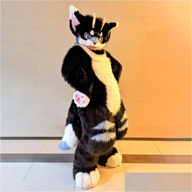 Mascot Costume Hand-Made Fursuit Custom Animal Fl-Loaded Half-Loaded Beast Claws Drop Delivery Apparel Costumes Dhhkt