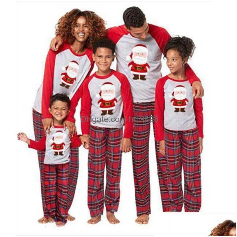 family christmas pajamas matching clothes set santa claus xmas pyjamas mother daughter father son outfit family look pjs 2110253831679