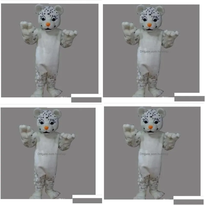 Mascot Cute Snow Leopard Party Costume Christmas Fancy Dress Halloween Drop Delivery Apparel Costumes Dhxfz