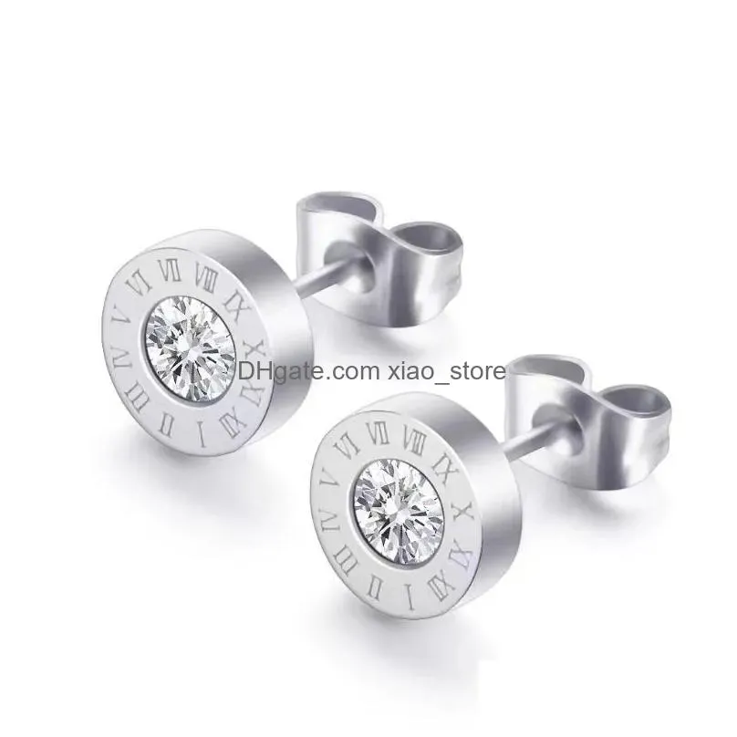 stud cute size luxury designer women fashion stud stainless steel lover gifts high polish engagement earrings wholesale