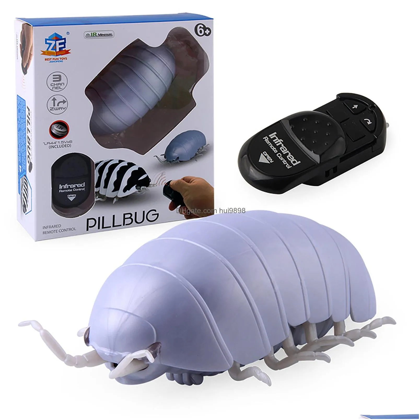electricrc animals funny rc animal toys simulation pillbug electric robot bugs halloween prank insect kids toysinfrared rc bugs toys for children
