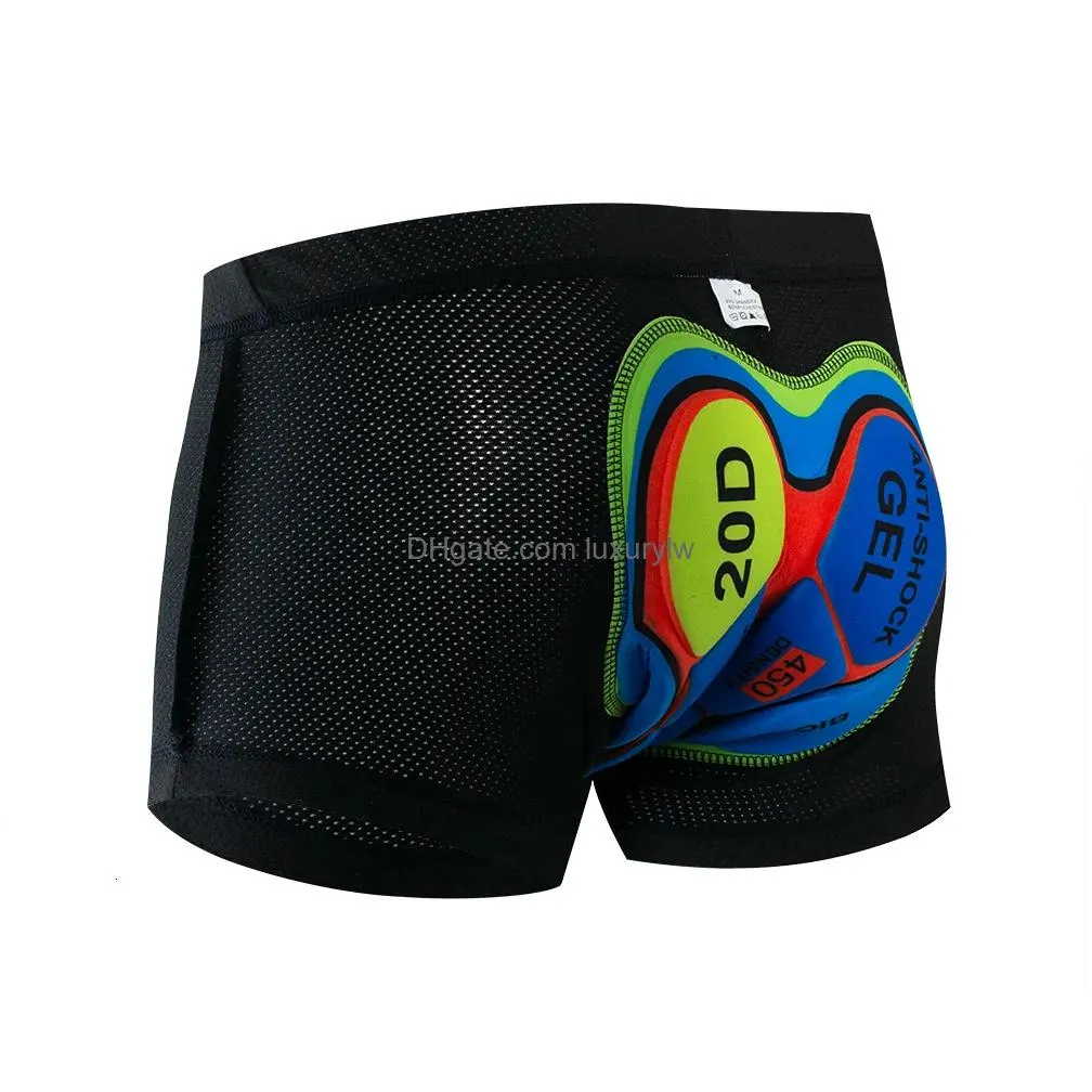 Cycling Underwears Underwear Upgrade 5D Padded Shorts 100% Lycra Shockproof Mtb Bicycle Road Bike 230616 Drop Delivery Dhuhj