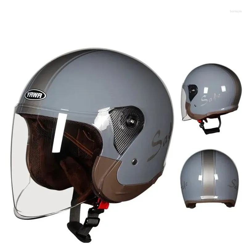 motorcycle helmets scooter helmet male and female half vehicle riding adult safety casco de warm winter