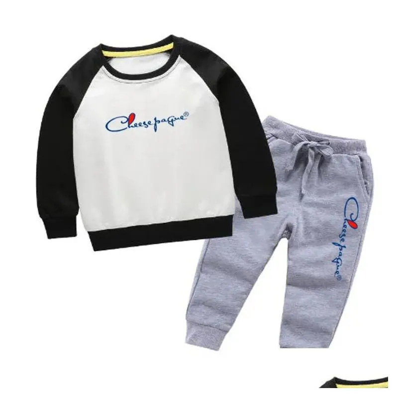 Clothing Sets New Fashion Top And Baby Clothing Sets Boy Girls Clothes 2Pcs Outfits Tops Pants Tracksuit Sports Drop Delivery Baby, Ki Otgvd