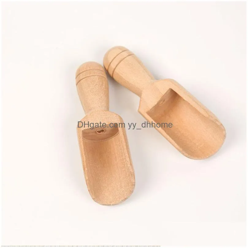 mini wooden scoops bath salt powder detergent powders spoon candy laundry tea coffee spoons eco friendly wood toy scoop 3x1inch