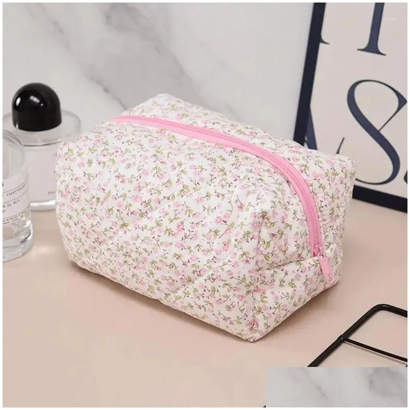 storage bags travel cosmetic bag ultra compact design makeup large capacity soft ladies pouch sturdy zipper pull box case