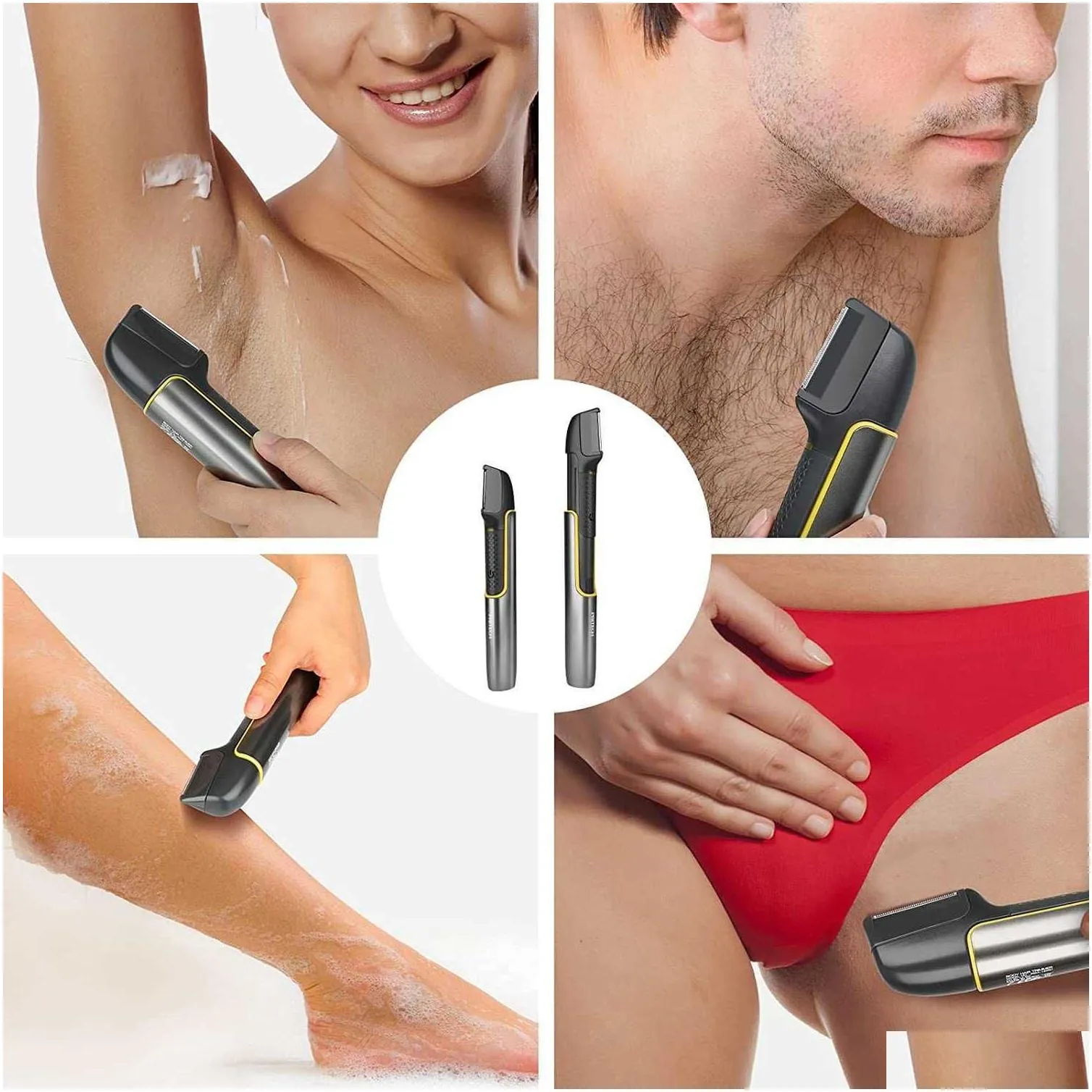 Hair Trimmer Pritech Electric Clipper Groin Body Bikini Epilator Rechargeable Pubic Back Shaver Razor For Men And Drop Delivery Dhkcn