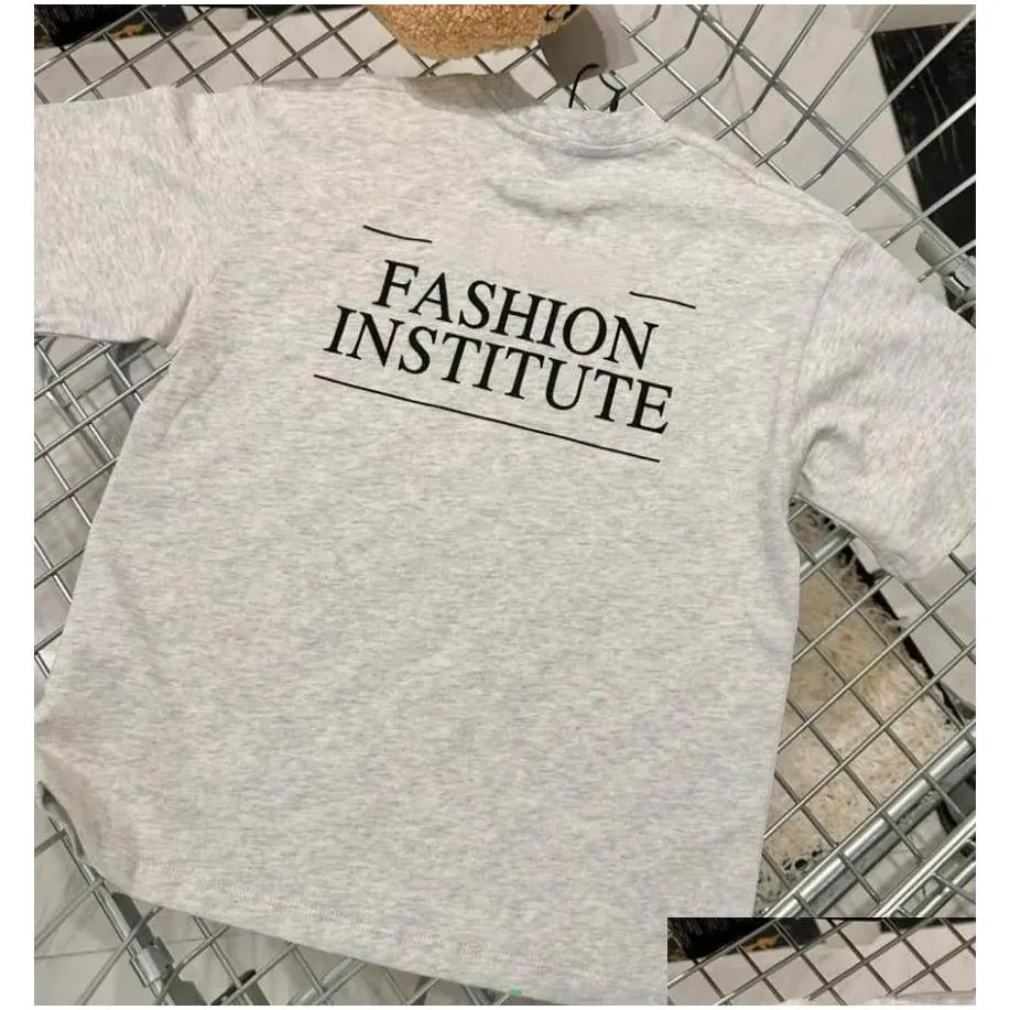 T-Shirts New Fashion Kids T-Shirts Summer Tees Tops Baby Boys Girls Letters Printed Tshirts Breathable Children Clothing 10 Styles Dro Otxwk