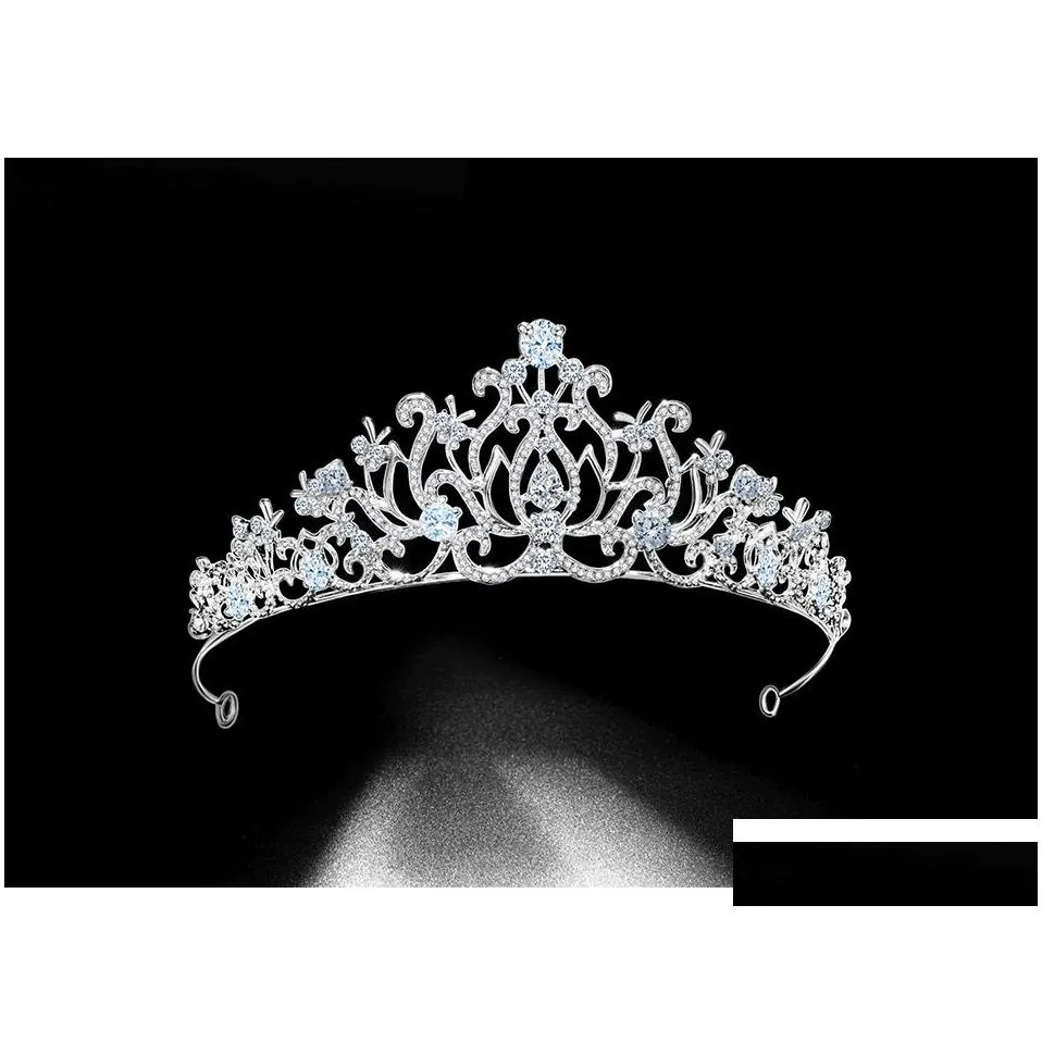Wedding Hair Jewelry 2021 New Vintage Baroque Bridal Tiaras Accessories Prom Headwear Stunning Sheer Crystals Wedding And Crowns 1903 Dhkgi