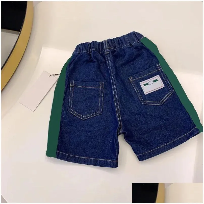 Trousers New Fashion Designer Trousers Kids Pants Summer Shorts Boys Grils Casual Letter Printed 2 Styles Drop Delivery Baby, Kids Mat Otexh