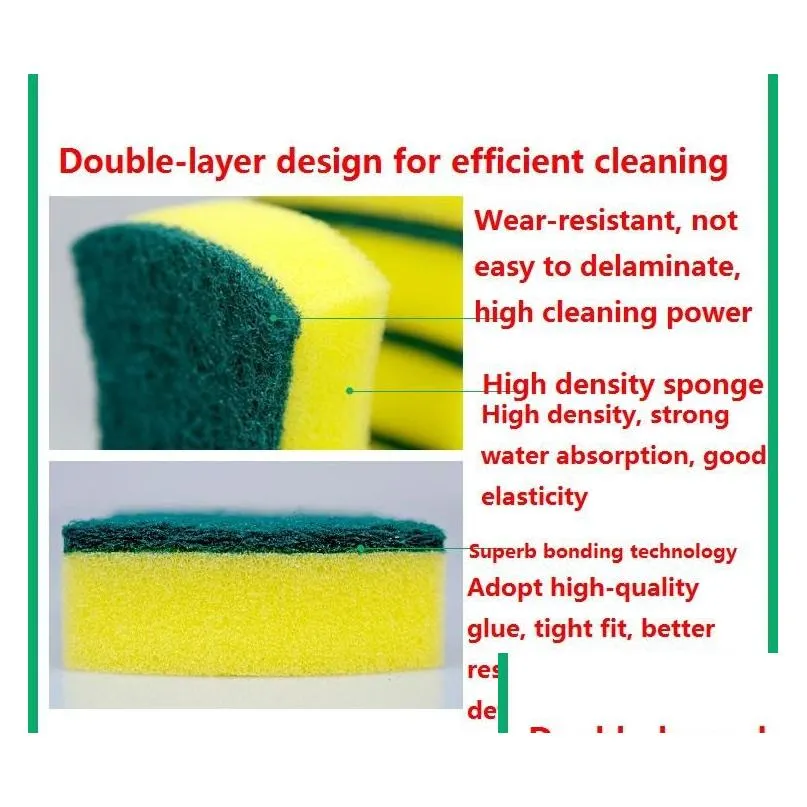11x7x3cm high-density sponge wipe one hundred cleaning cloth kitchen dish sponge