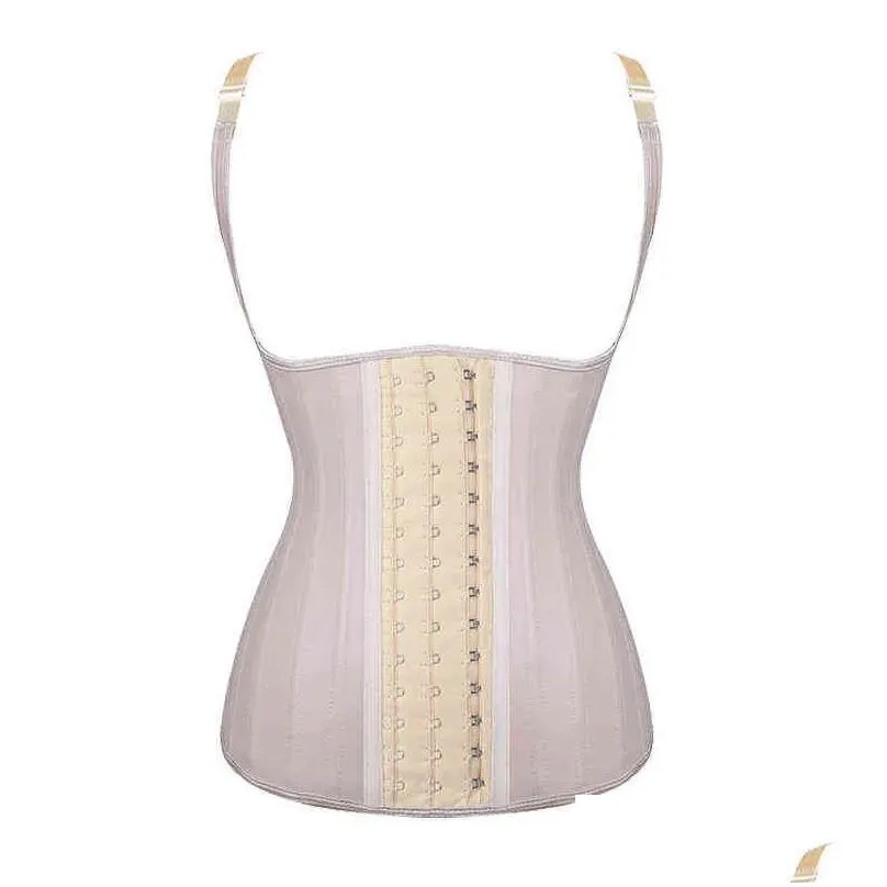 Waist & Tummy Shaper Corset Body Shaper 25 Steel Bones Latex Vest Waist Trainer Slimming Orthopedic Belt Modeling Strap Shapers 220104 Dhoxj