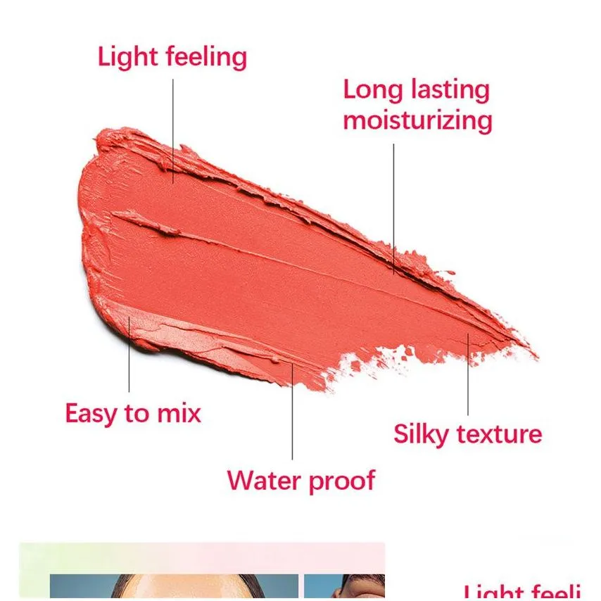Other Health Beauty Items Waterproof Facial B Stick Natural Cheek Rouge 3 Colors Silky Smooth Tint Cream Ber Face Makeup Drop Delive Dhaen