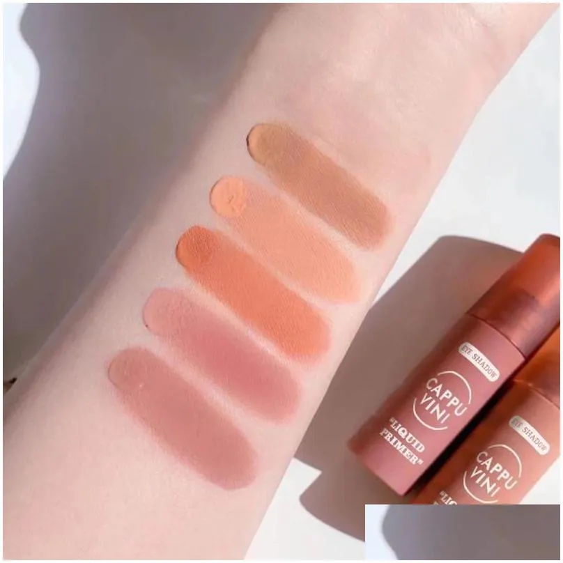 eye shadow matte eyeshadow liquid creamy silky smooth easy to wear orange apricot tone girls woman makeup tools