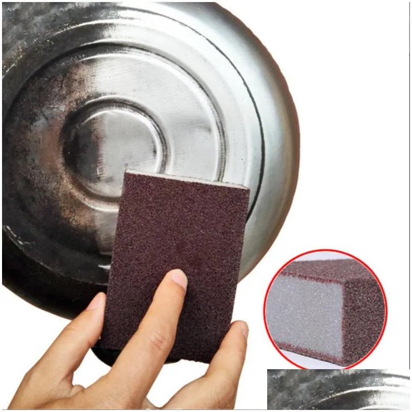 magic sponge removing rust cleaning sponge brush dish pot emery descaling rub pots carborundum kitchen tools gadgets 1224110