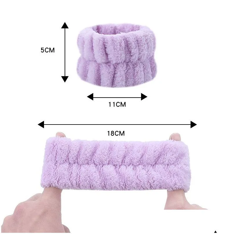 Towel Spa Wrist Washband Microfiber Wash Band Wristband Washing Face Absorbent Wristbands Wrists Sweatband Prevent Liquid Drop Deliv Dhhba