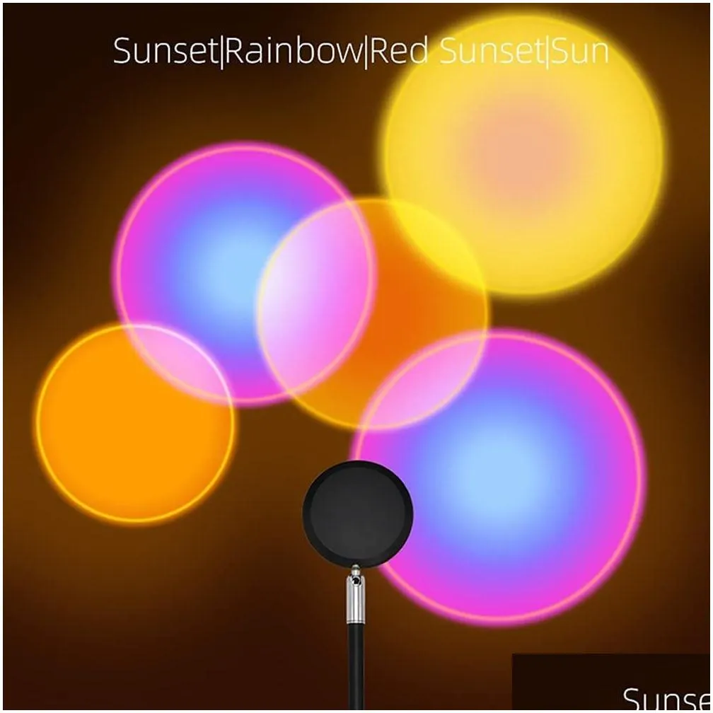 sunset lamp 16 colors projection lamp with remote multiple colors night light for holiday decoration1697671