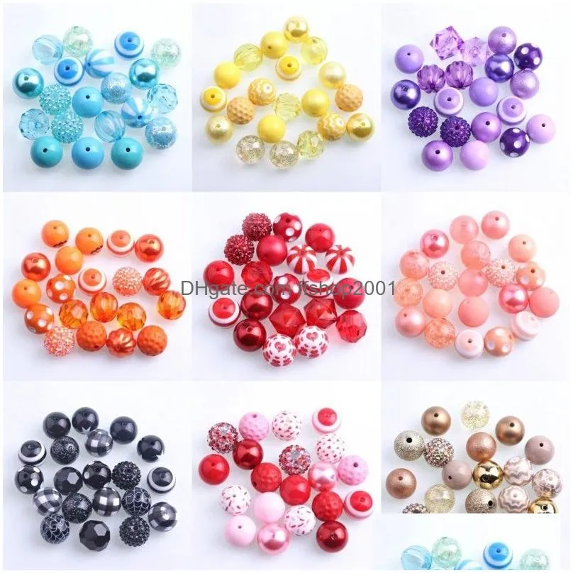 acrylic plastic lucite kwoi vita am053 champagne leopard mix set 20mm round y print beads for kids necklace jewelry making 50pcs