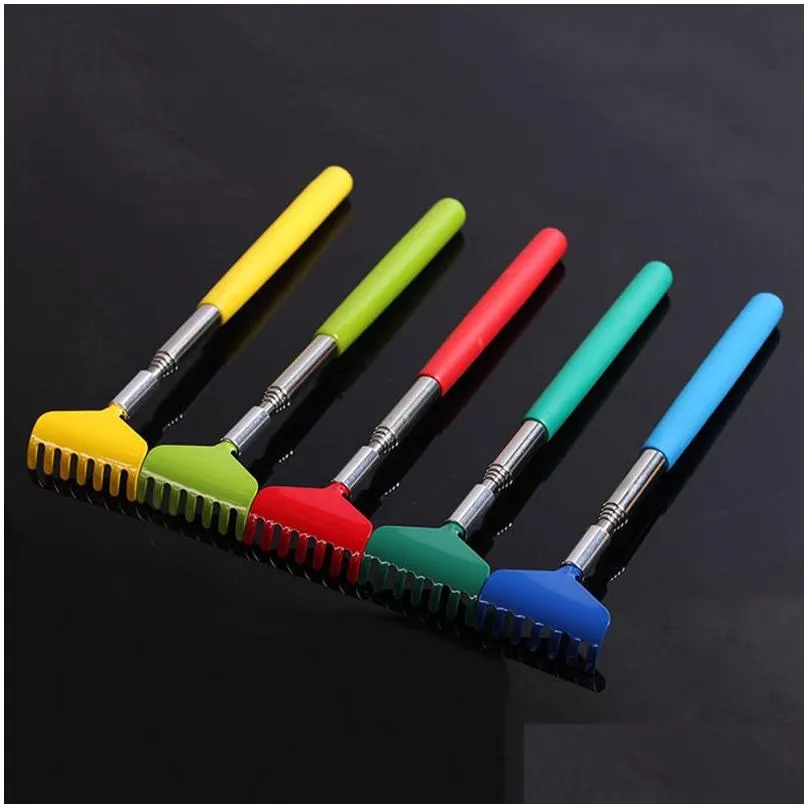 adjustable portable back scratcher stainless steel extendable telescopic anti itch claw scratching massager massage tools eliminating dorsum itching