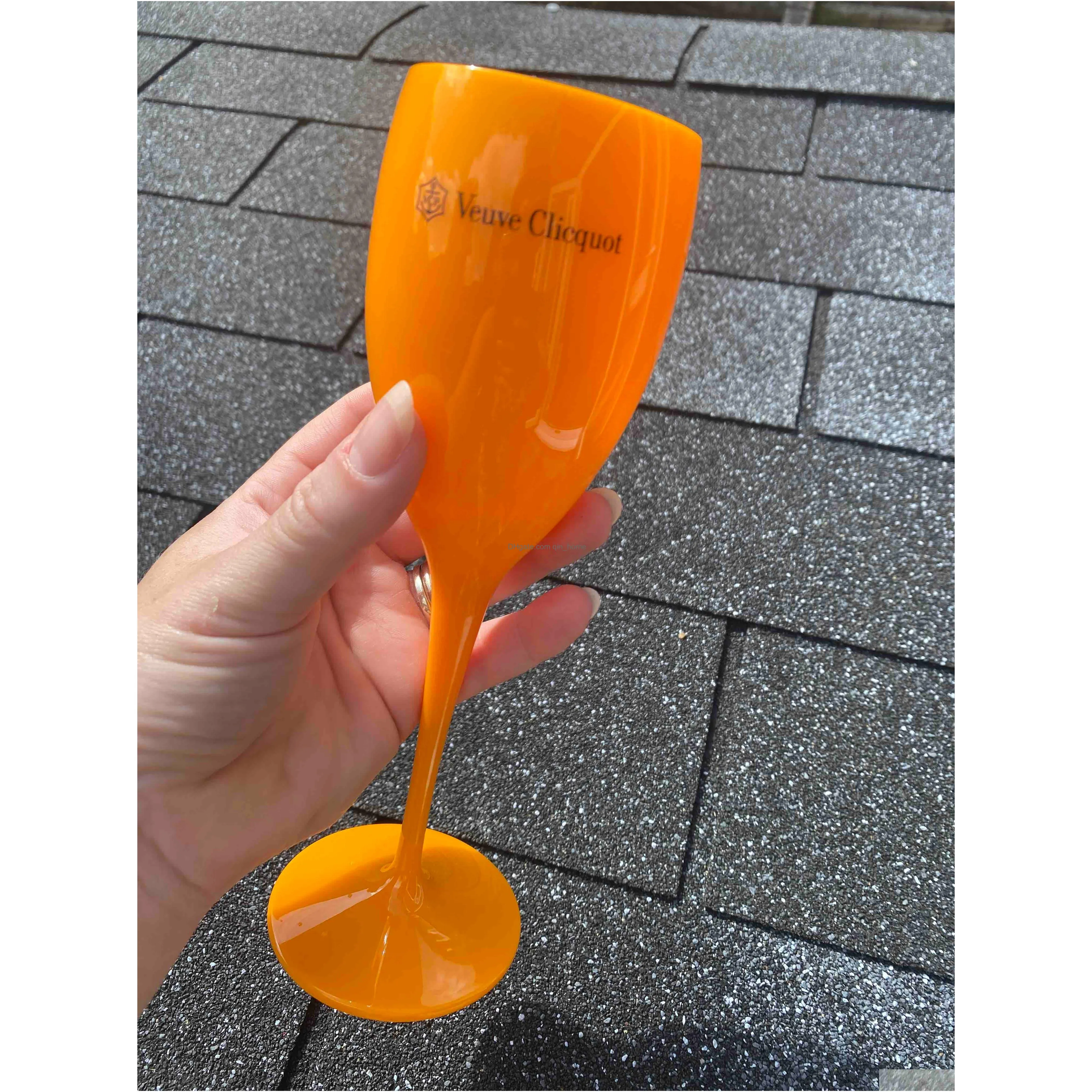 wine party veuve champagne coupes glass vcp flutes acrylic goblet trendy plastic cups summer christmas present