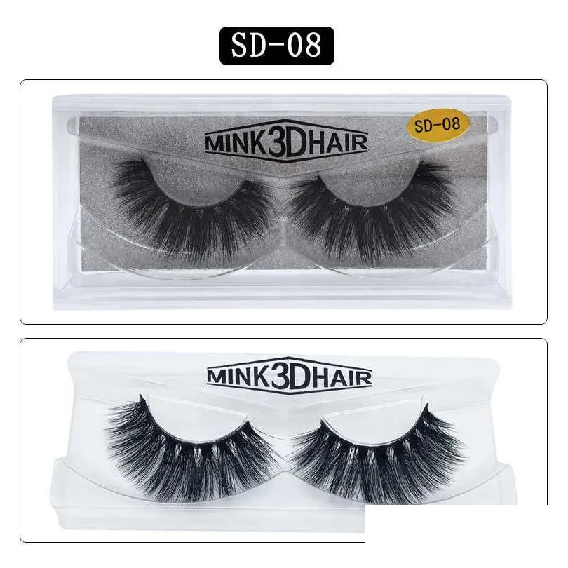 Other Health Beauty Items 3D Mink Eyelashes Wholesale Natural False Soft Make Up Extension Makeup Fake Eye Lashes Pack Bk Drop Deliv Dh4Lg