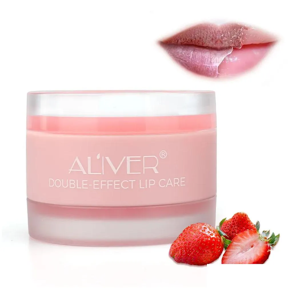 Lip Balm Double-Effect Lip Care Balm Intensive Lipp Repair Treatment Lips Mask And Lippp Scrub 2 In 1 Sleep Masks With Collagen Peptid Dh0Sb