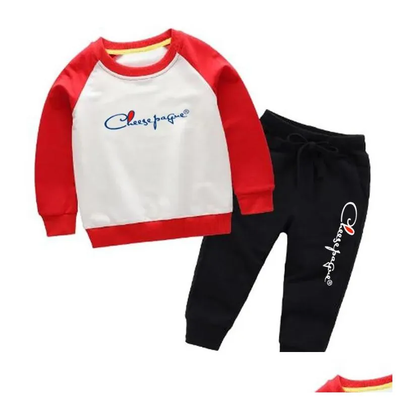 Clothing Sets New Fashion Top And Baby Clothing Sets Boy Girls Clothes 2Pcs Outfits Tops Pants Tracksuit Sports Drop Delivery Baby, Ki Otptr