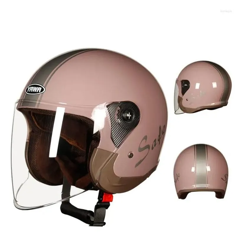 motorcycle helmets scooter helmet male and female half vehicle riding adult safety casco de warm winter