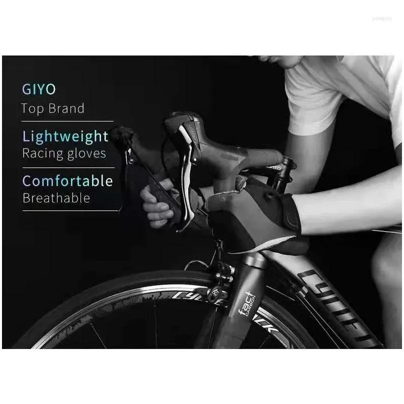cycling gloves giyo glove sport breathable lycra fabric unisex road riding mtb racing mittens cycle bike half finger