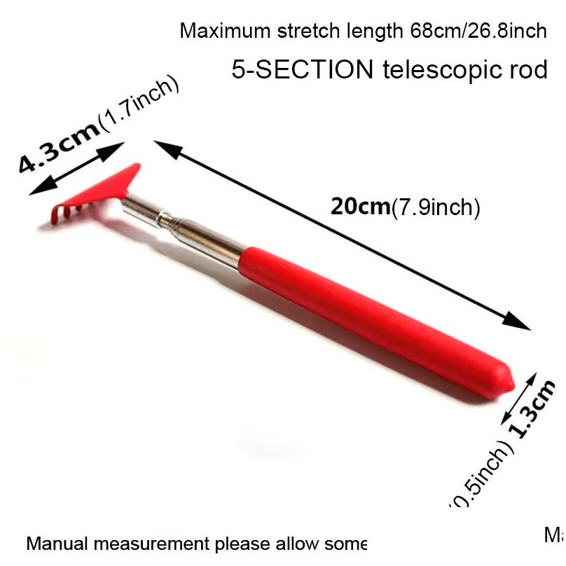 adjustable portable back scratcher stainless steel extendable telescopic anti itch claw scratching massager massage tools eliminating dorsum itching