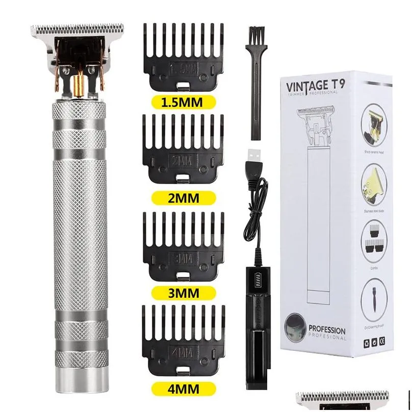 Hair Trimmer Mens Electric Hair Clippers Adt Razors Professional Barber Trimmer Usb Rechargeable Drop Delivery Hair Products Hair Care Dhqyy