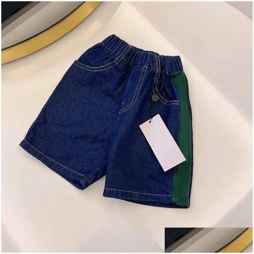 Trousers New Fashion Designer Trousers Kids Pants Summer Shorts Boys Grils Casual Letter Printed 2 Styles Drop Delivery Baby, Kids Mat Otexh