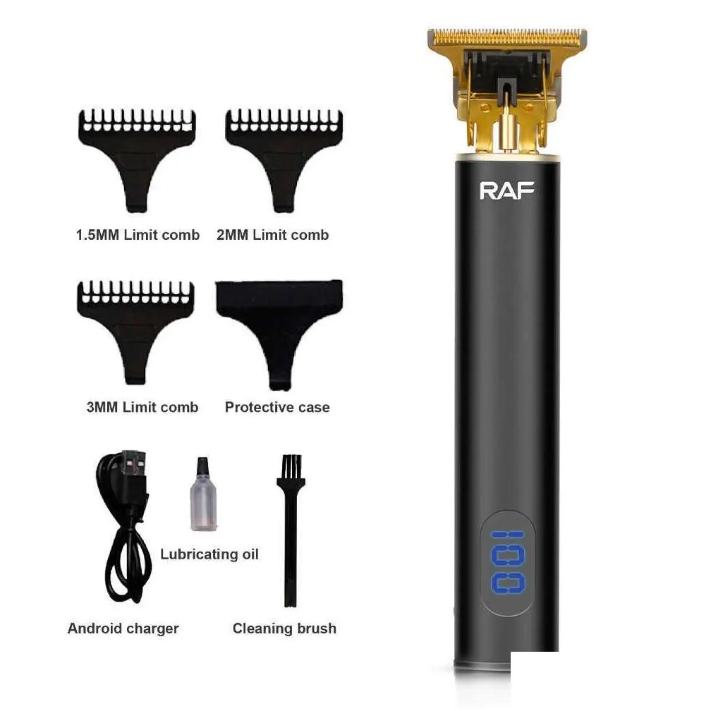 Hair Trimmer Cutting Hine T9 Vintage For Men Barber Clippers Professional Usb Rechargeable Electric Beard Shaver Drop Delivery Dhkzo