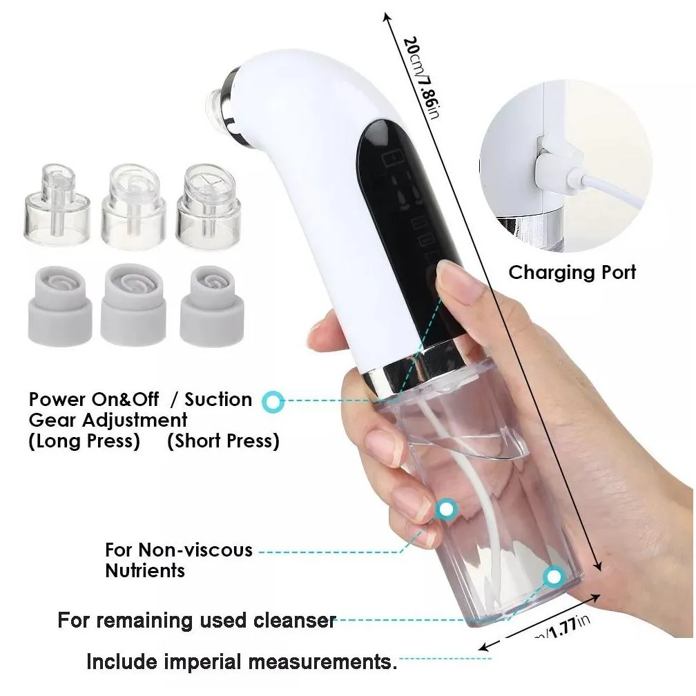 Face Care Devices In Small Bubble Black Dot Acne Pimple Tool Rechargeable Pore Clean Water Cycle Nose Vacuum Cleaner Beau Drop Delive Dhdi9